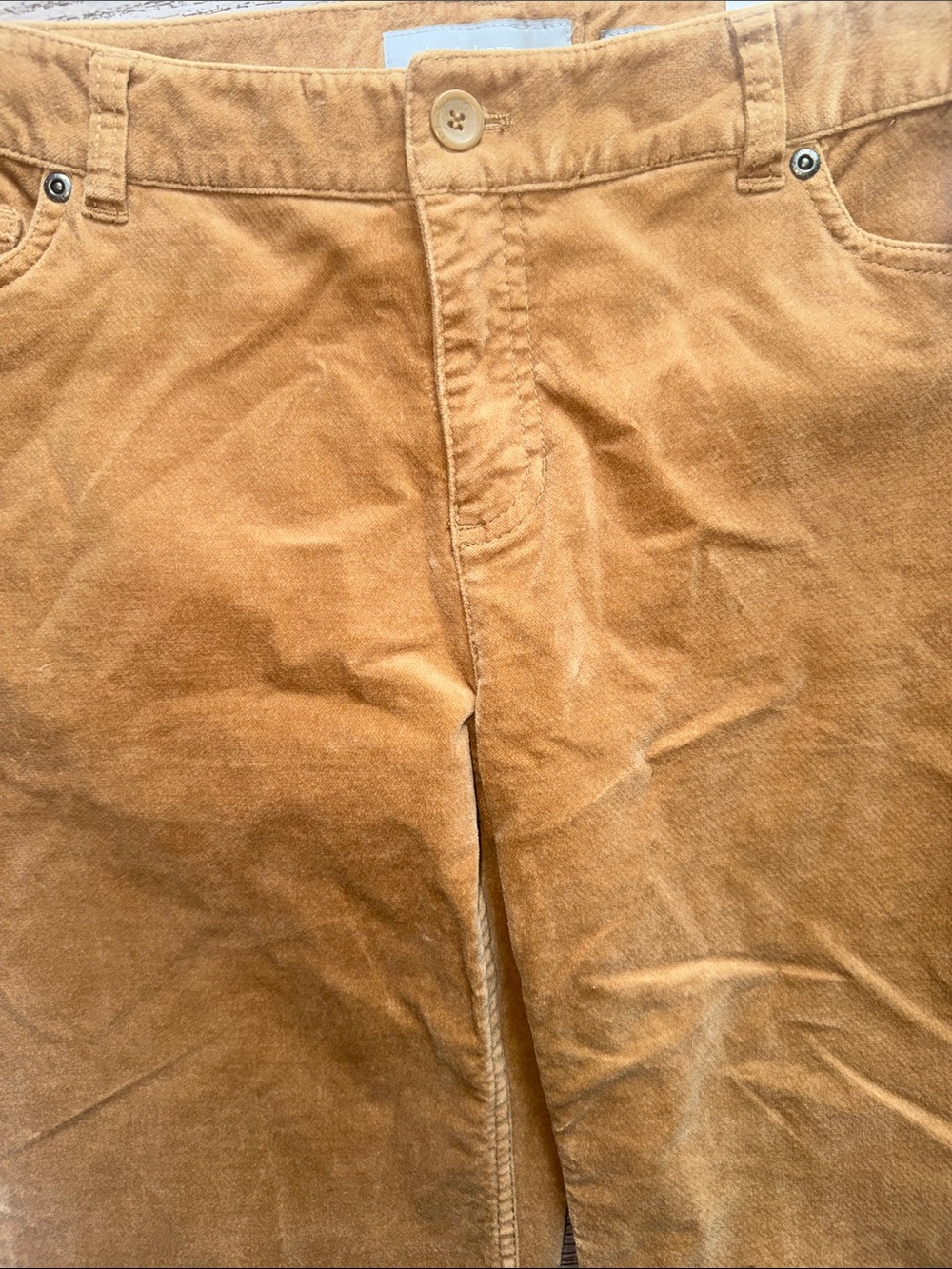 Liz Claiborne Wide-Leg Corduroy Jeans in Camel - Picture 4 of 8